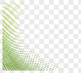 曲线绿色几何波点抽象元素图片