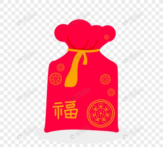 韩国传统商品红色福袋图片