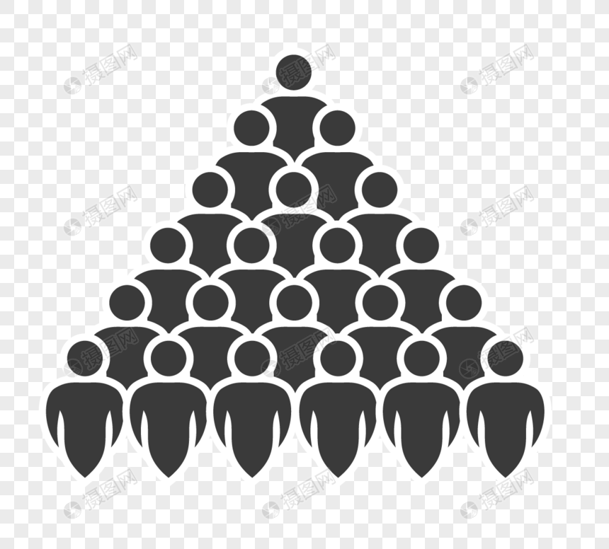 三角队列群体人物图标
