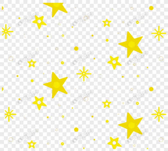 黄色浮动星星图片