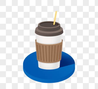咖啡杯微立体icon图片