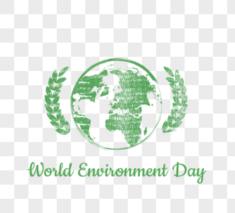 世界环境日创意字体图片