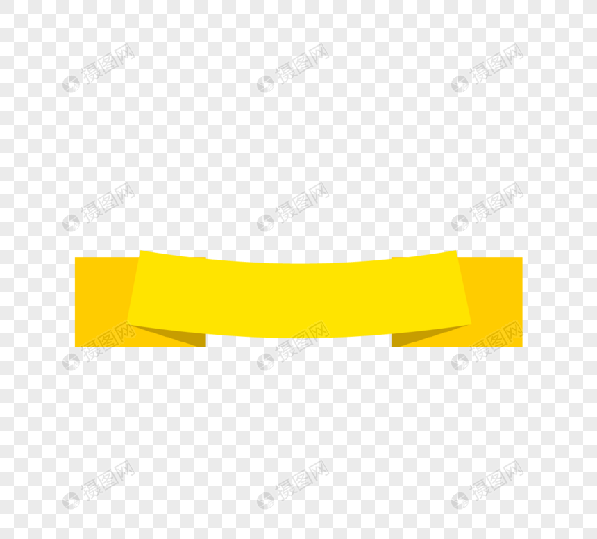 黄色锦带标题图片