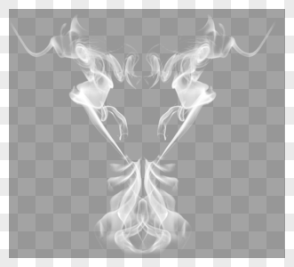 抽象骨架烟雾元素图片