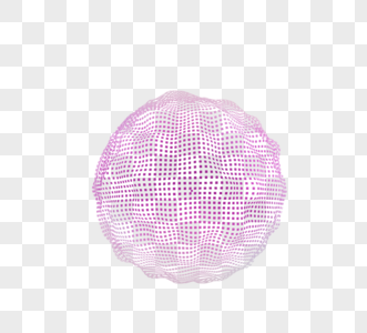 发光球体红色圆形渐变三维起伏立体音波素材