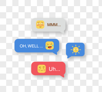 哭笑社交表情对话框图片
