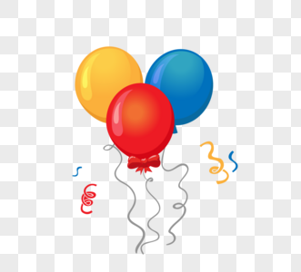 生日彩色气球图片
