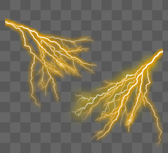 黄色闪电天气效果组图图片