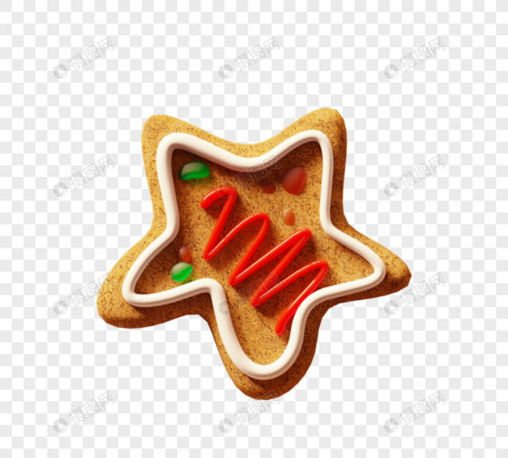 星星圣诞节饼干姜饼巧克力饼图片