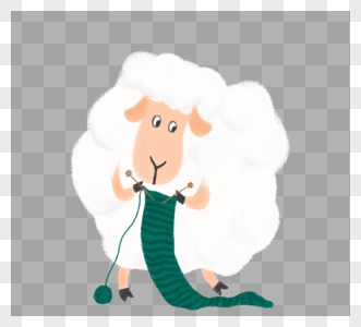 可爱绵羊在针织毛衫图片