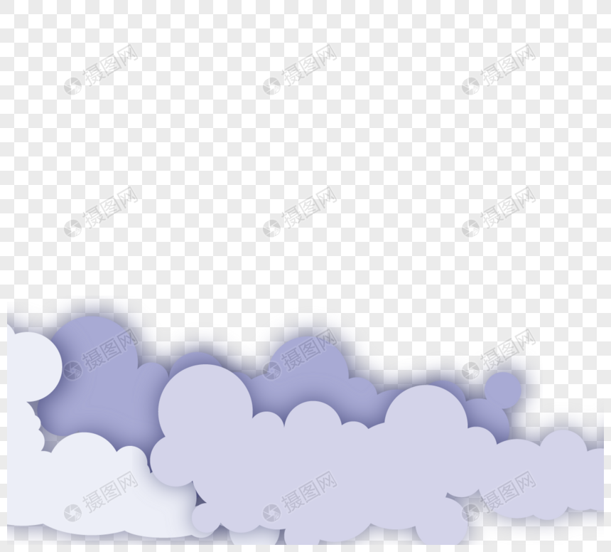 剪纸风云朵云层剪纸风格