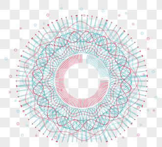 科技感大数据波纹元素图片