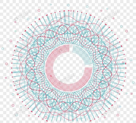 科技感大数据波纹元素图片