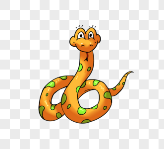 黄色花蛇创意元素图片素材