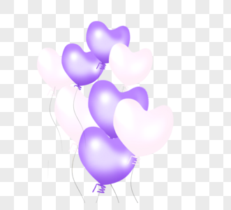 紫色节日气球元素图片