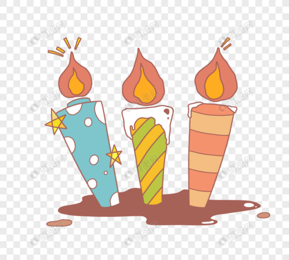 卡通庆祝生日蜡烛图片