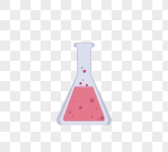 矢量卡通玻璃器皿化学实验仪器图片