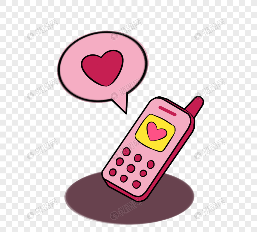 情人节爱情电话创意元素图片
