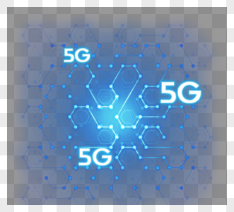 蓝点创意5G网元素高清图片