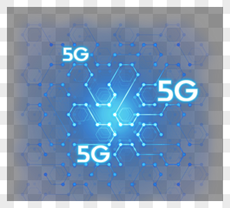 蓝点创意5G网元素图片