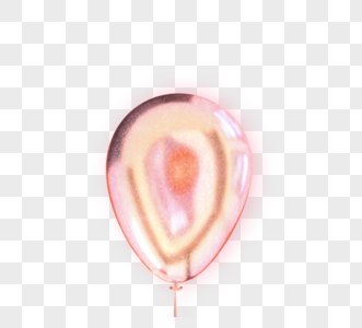 玫瑰金粉色金属气球节日元素图片