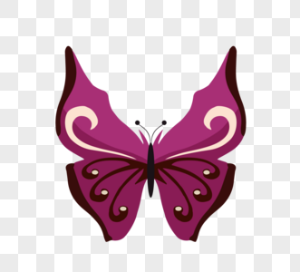 蝴蝶粉色矢量元素图片