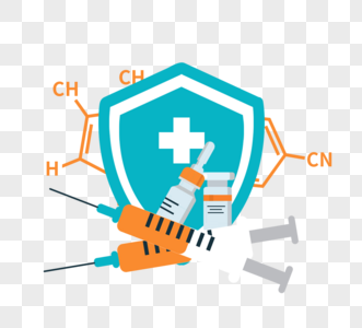 创意手绘针医用盾牌图图片