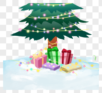 圣诞树和礼品盒图片