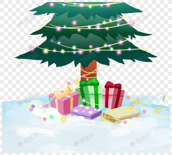圣诞树和礼品盒图片