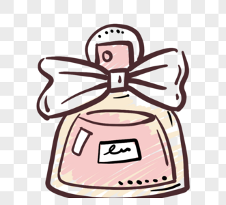 消防栓说明手绘女性化妆品香水元素素材