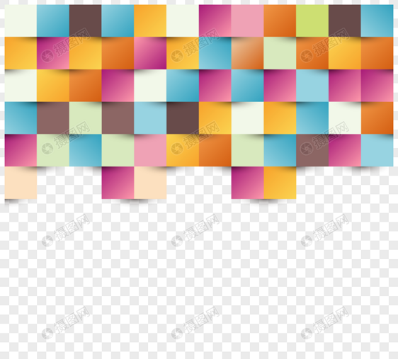 立体方形几何商务彩色边框图片
