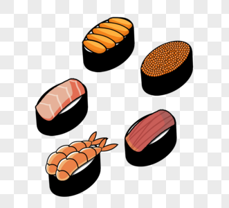日式食物寿司元素图片