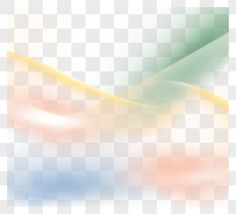彩色波点曲线渐变元素高清图片