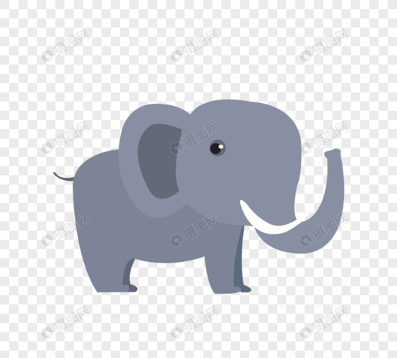 大象可爱卡通元素图片