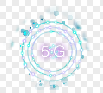 圆形发光数据节点5G网络图片