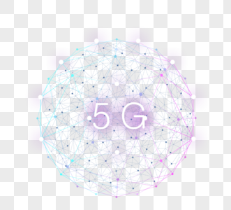 球形线条网络5G渐变发光图片