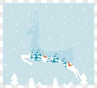 冬季四象圣诞节庆祝活动高清图片