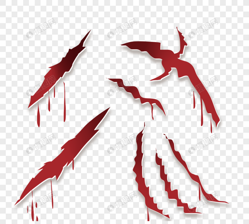 红色凶猛划痕元素素材下载-正版素材401833627-摄图网