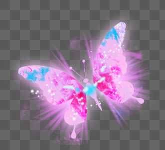 彩色纹理光效蝴蝶装饰图片