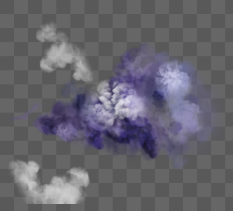 飘散彩色雾气云朵烟图片