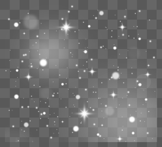 白色闪耀星星效果图片