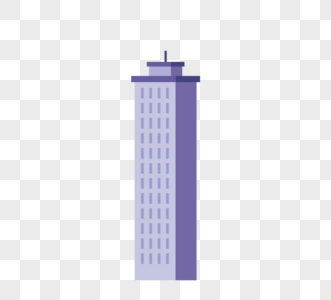 紫色大楼扁平楼房图片