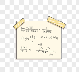 便利贴物理公式抛物线高清图片