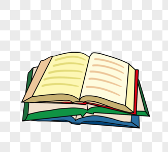 儿童书中的世界手绘卡通书素材