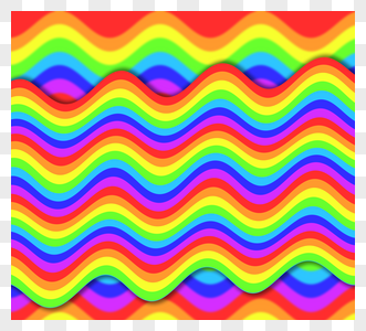 波纹彩虹元素图片