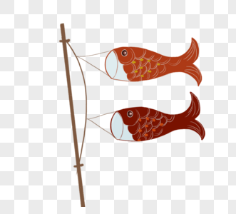 卡通钓鱼竿钓鱼元素设计图片