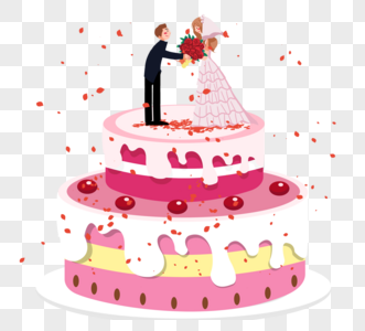 新人婚礼多层蛋糕图片
