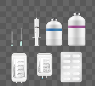 手绘卡通医疗配件针管图片
