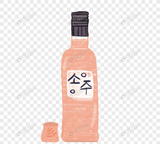 可爱韩国葡萄酒插图卡通版本图片