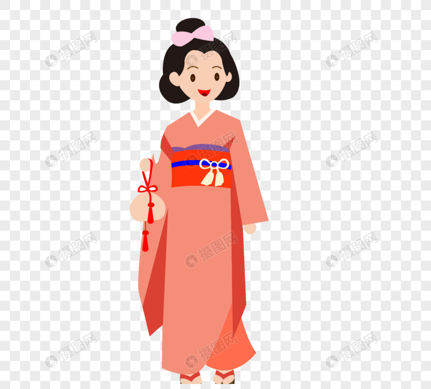 日式传统女性服饰和服卡通人物元素素材下载 正版素材 摄图网 日式传统女性服饰和服卡通人物元素素材下载 正版素材 摄图网